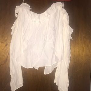 White flowy off the shoulder top